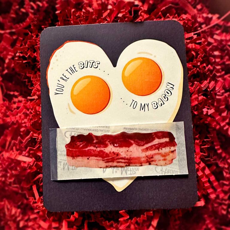 Printable Bacon Valentine Cards