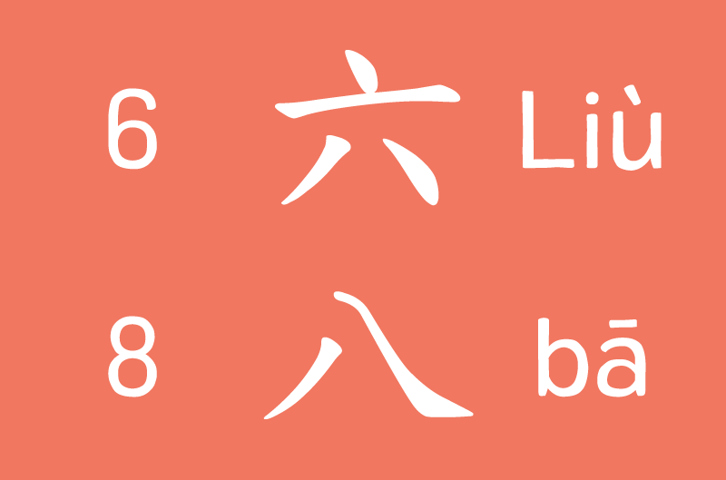 Chinese lucky numbers six and eight